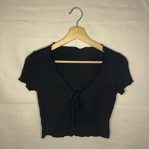 Shein front tie top || Size: XS || Color: Black